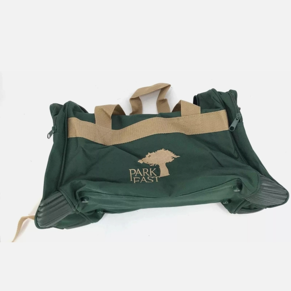 Set of new park east green tan large duffle bags - Picture 3 of 6